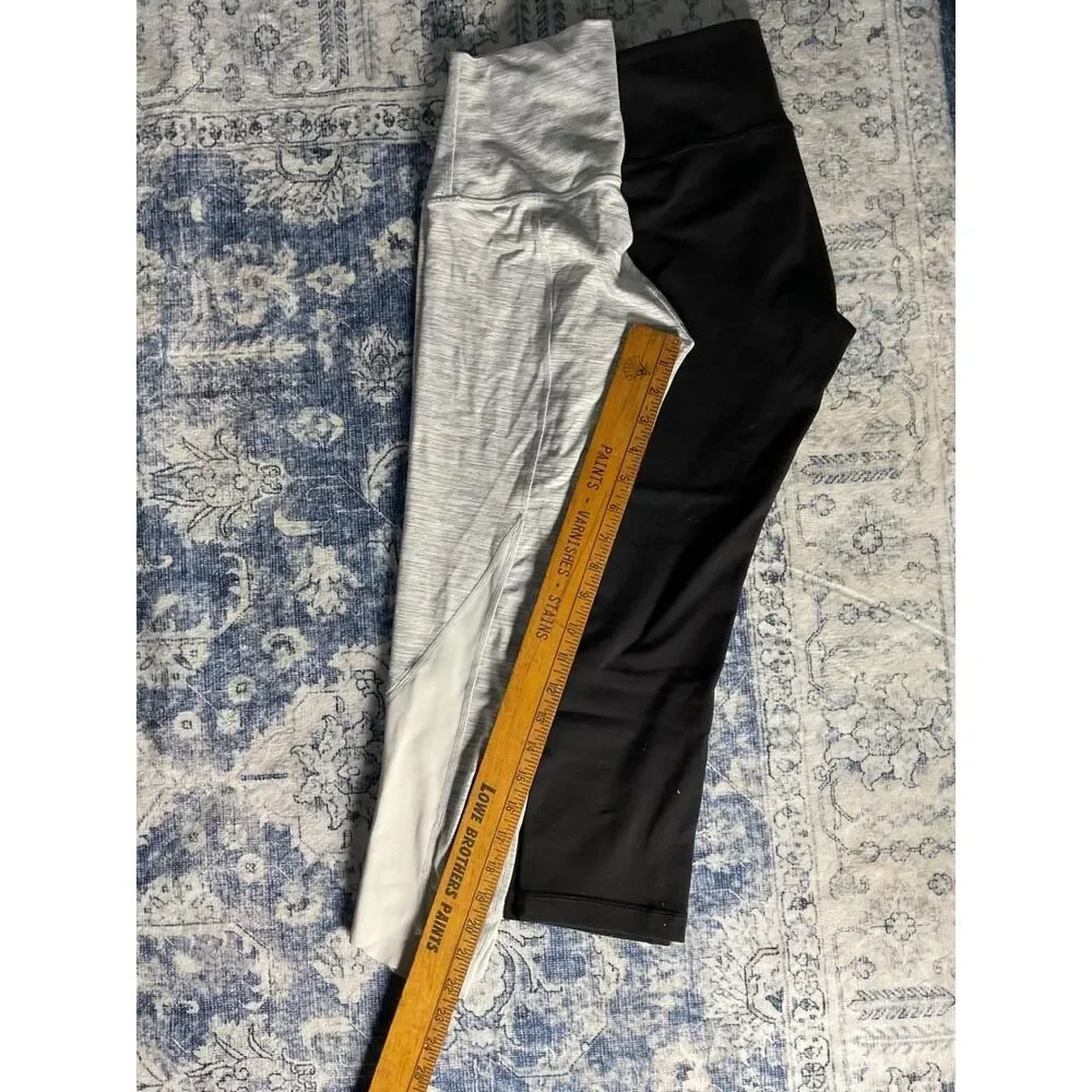 Lululemon Women's Black and Grey Leggings